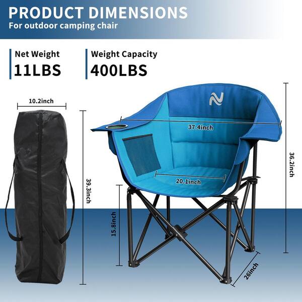 BOZTIY Outdoor Portable Folding Chairs Oversized Folding