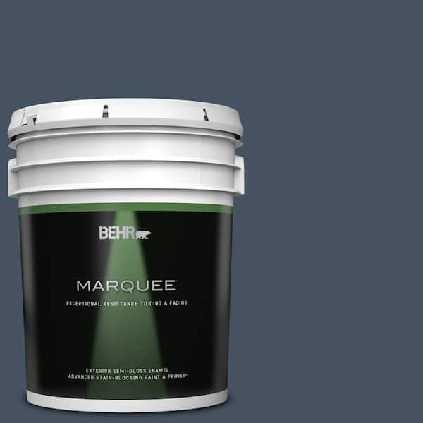 BEHR MARQUEE 5 gal. #ECC-30-3 Night Tide Semi-Gloss Enamel Exterior Paint & Primer