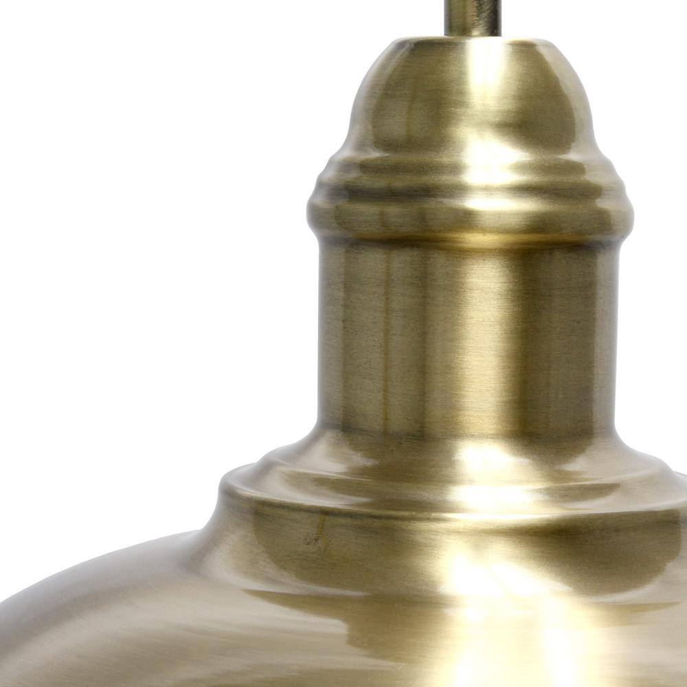Edison Adjustable Antique Brass Floor Lamp with Cage Shade