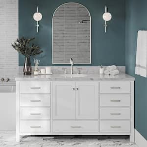 Cambridge 66 in. W x 21.5 in. D x 34.5 in. H Freestanding Bath Vanity Cabinet without Top in White