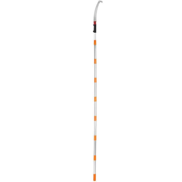 Manual Pole Saw 4.6-9.8 ft. Extensible 0.05 in. Blade Thickness Steel Blade Tree Pruning Saw Aluminum Handle
