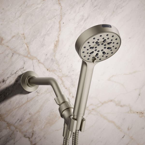 Viron 6-Spray Wall Mount Handheld Shower Head 1.75 GPM in Vibrant Brushed Nickel
