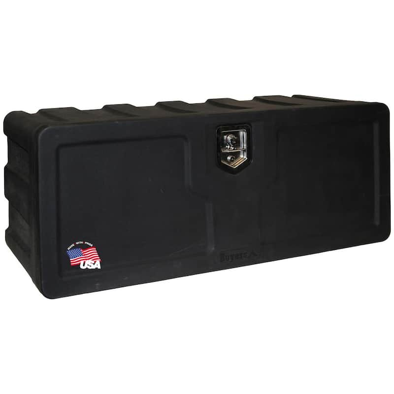 18 in. x 18 in. x 48 in. Matte Black Plastic Underbody Truck Tool Box