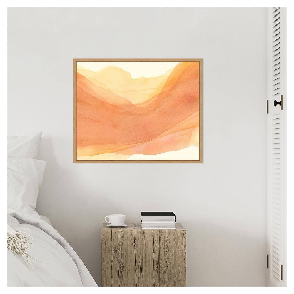 Sunset Layers Abstract Orange and Peach Canvas Print