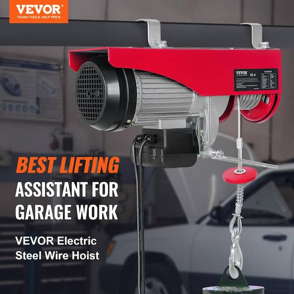 440 lbs. Electric Chain Hoist 480 Watt Electric Steel Cable Hoist with 14 ft. Wired Remote Control and Pure Copper Motor