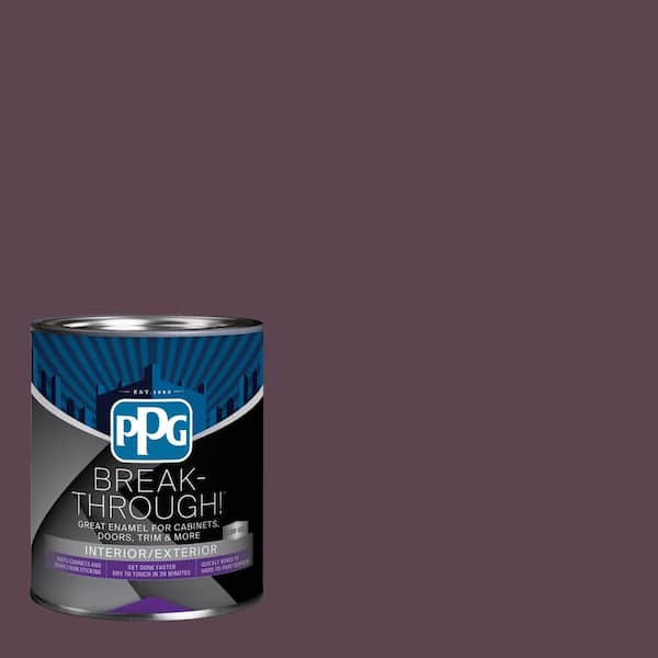1 qt. PPG1046-7 Purple Basil Semi-Gloss Door, Trim & Cabinet Paint