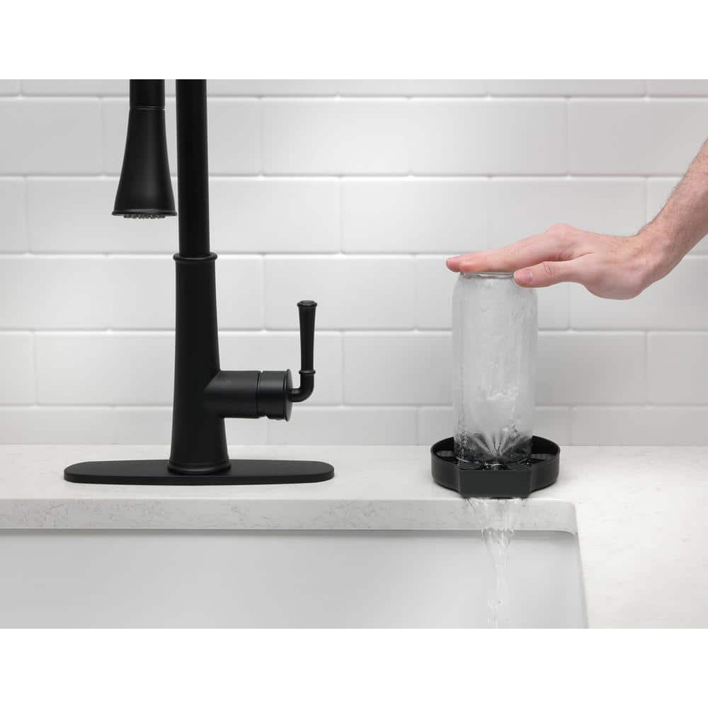 Matte Black Brass Kitchen Sink Glass Rinser