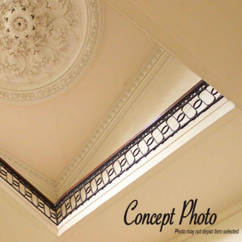 White Polyurethane Egg and Dart Crown Moulding Sample