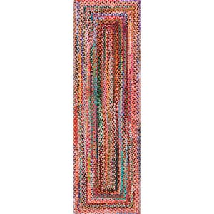 Tammara Colorful Braided Multi 3 ft. x 10 ft. Runner Rug