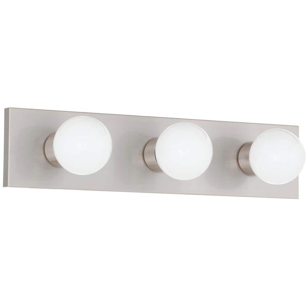 Brushed Nickel 3-Light Dimmable Vanity Wall Sconce