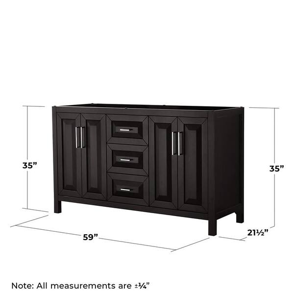 Wyndham Collection Daria 59-in Dark Espresso Bathroom Vanity Cabinet Wyndham Collection Daria 59-in Dark Espresso Bathroom Vanity Cabinet