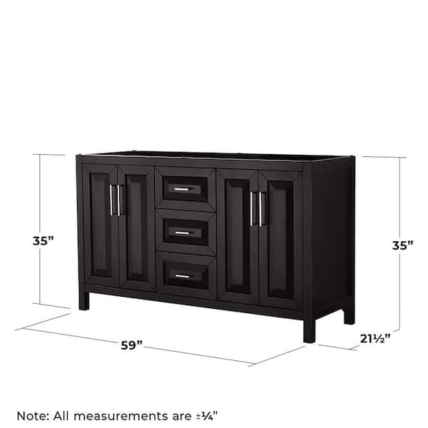Wyndham Collection Daria 59-in Dark Espresso Bathroom Vanity Cabinet Wyndham Collection Daria 59-in Dark Espresso Bathroom Vanity Cabinet
