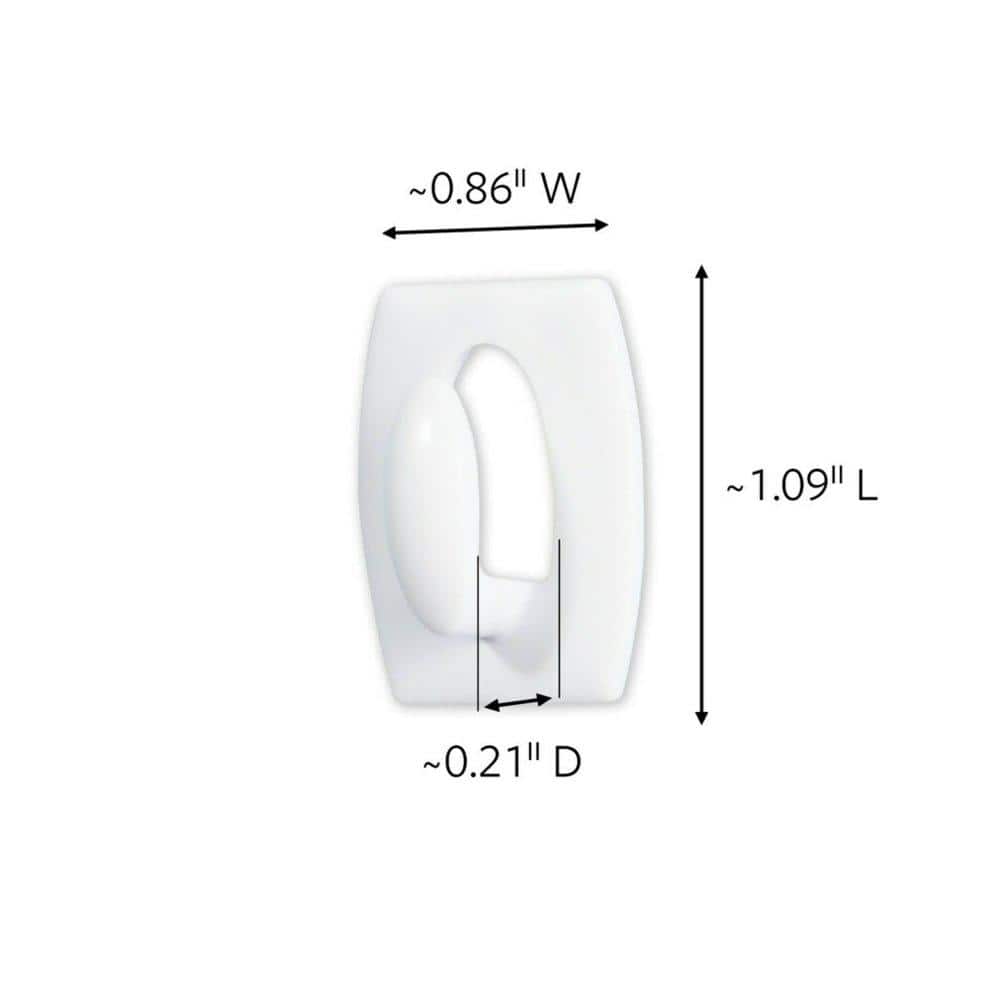 Clear Plastic Mini Self-Adhesive Wall Hooks, 18-Pack