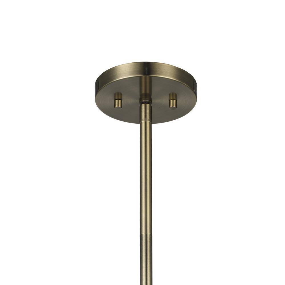 Adams 15'' Rubbed Oil Bronze Glass LED Pendant Light
