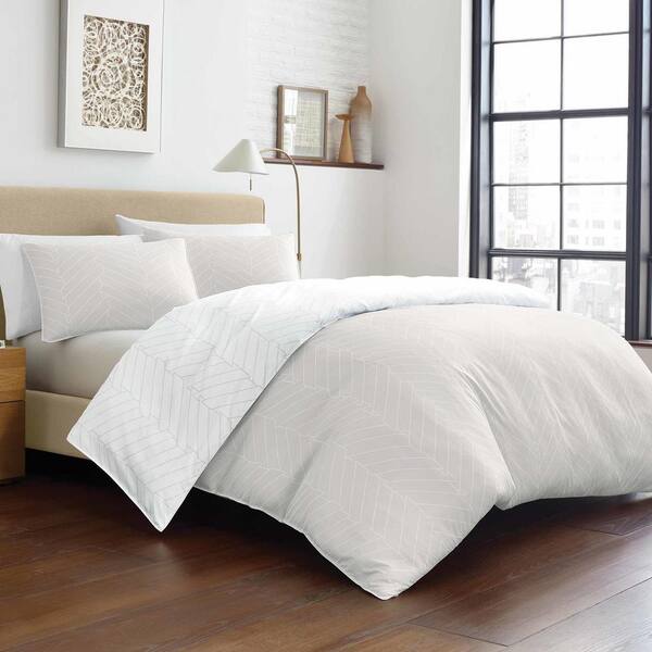 Beige Geometric Plush Microfiber 