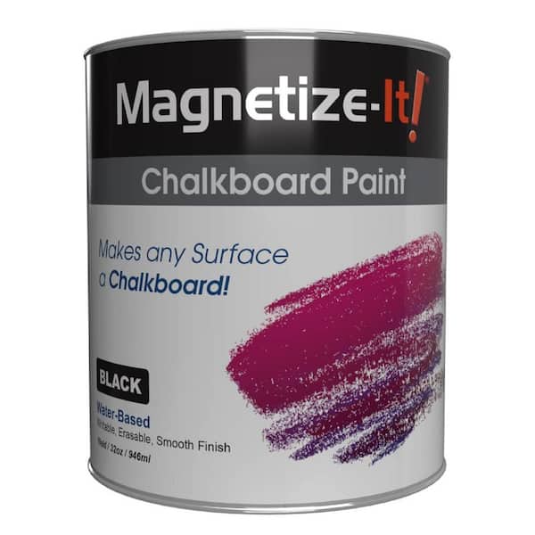 MAGNETIZE-IT! MAGNETIZE-IT 32 oz. Chalkboard Paint Black Matte Chalkboard Paint