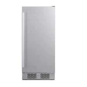 15 in. 3.3 cu. ft. Freezerless Refrigerator 1 Door in Stainless Steel