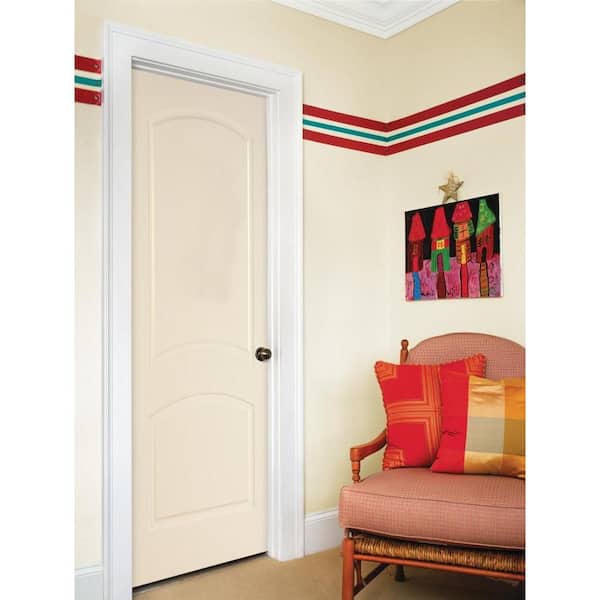 Carved C2050 Smooth 2-Panel Primed MDF Single Prehung Interior Door