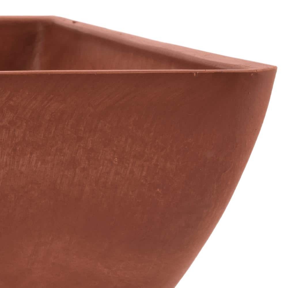 Eco-Friendly Terra Cotta Square Planter 12" for Indoor & Outdoor