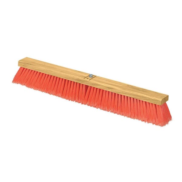 Carlisle 36 in. Juno Flagged Polypropylene Medium Sweep with Orange Bristles (6-Case)