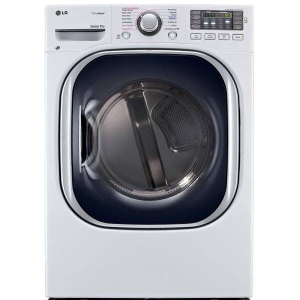 LG 7.4 cu. ft. Gas Dryer with Steam in White, ENERGY STAR