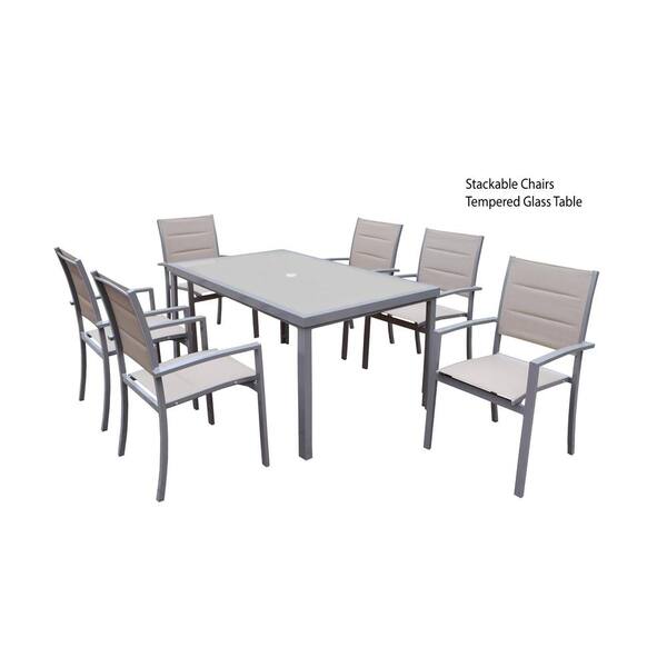 Unbranded 7-Piece Aluminum Outdoor Dining Set