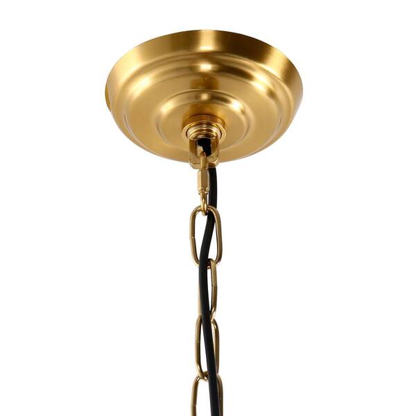 YANSUN 6-Light Gold Candle Rustic Industrial Iron