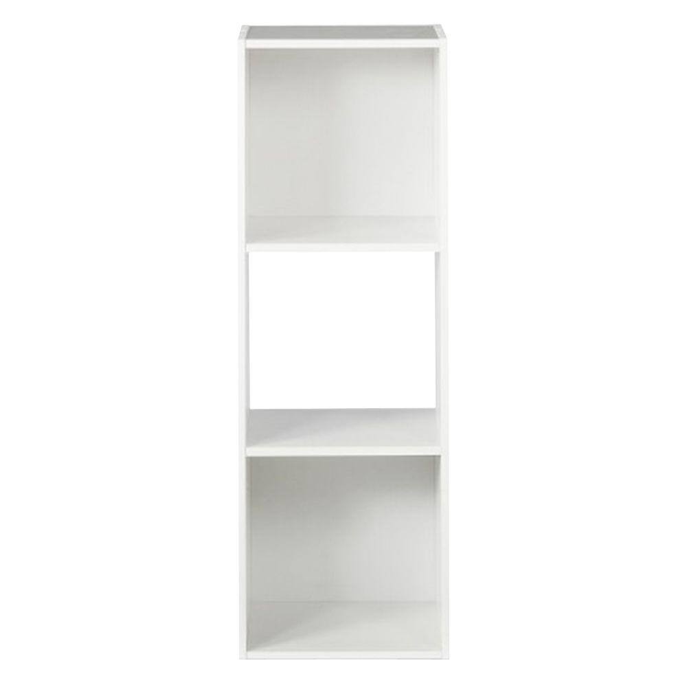 ClosetMaid 36 in. H x 12 in. W x 12 in. D White Wood 3-Cube Storage Organizer