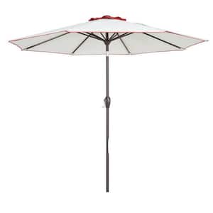 9 ft. Market Push Button Patio Umbrella in Beige