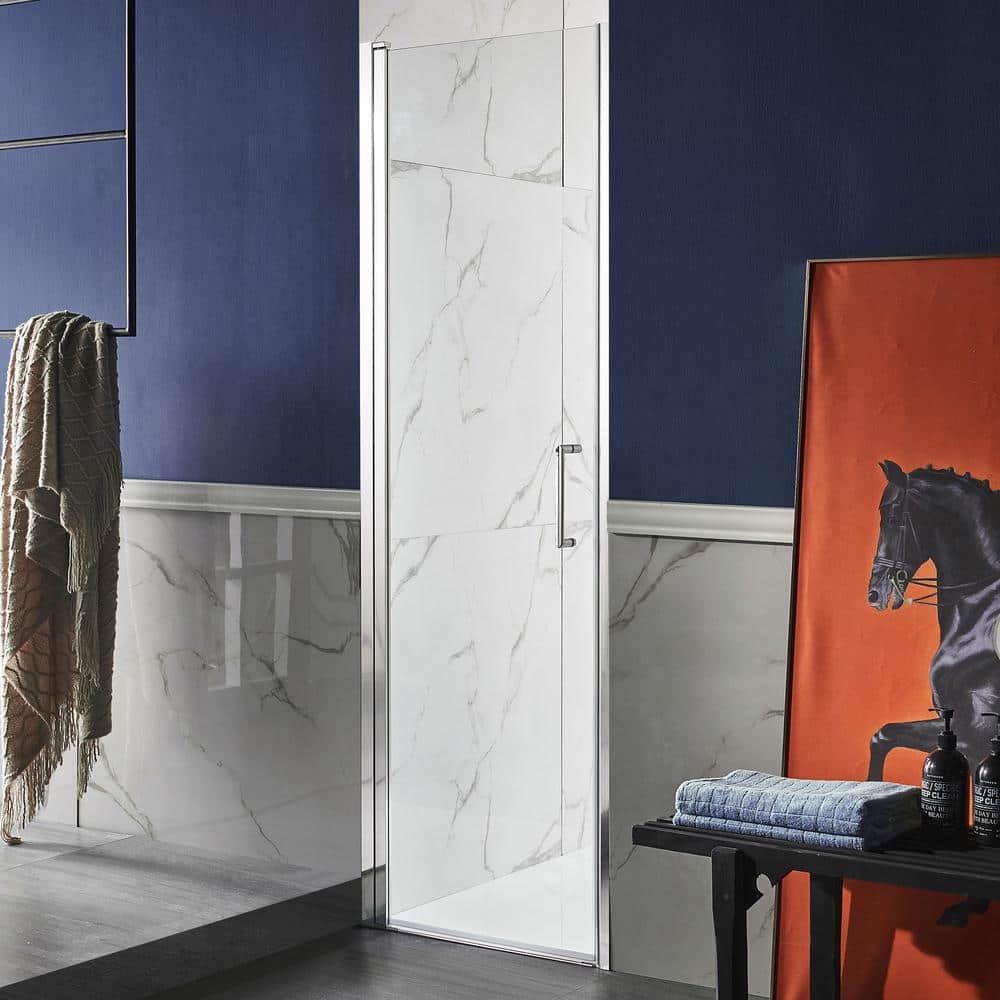 Lancer Series 29" x 72" Polished Chrome Semi-Frameless Shower Door