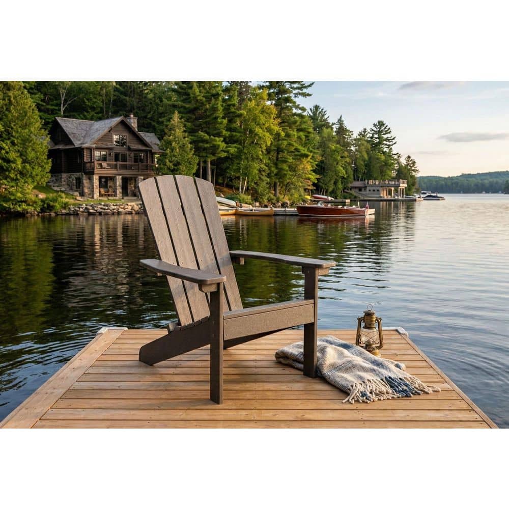ラディアンス7075 northbeam Lakeside ESpresso Polystyrene Adirondack Chair (set of 1