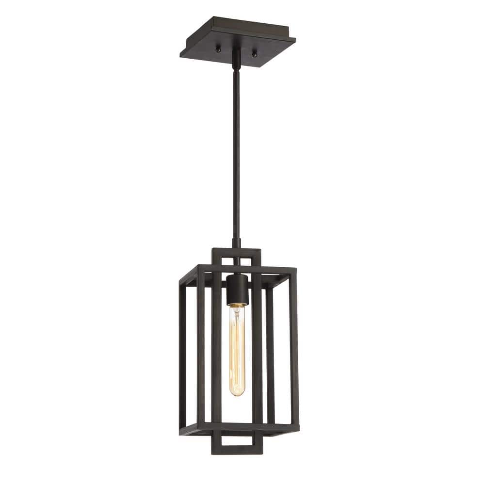 Mini Distressed Bronze Crystal LED Ceiling Pendant