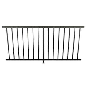 Contemporary 6 ft. x 36 in. Charcoal Gray Fine Textured Aluminum Level Rail Kit