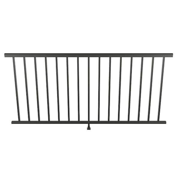 Pegatha Contemporary 6 ft. x 36 in. Charcoal Gray Fine Textured Aluminum Level Rail Kit