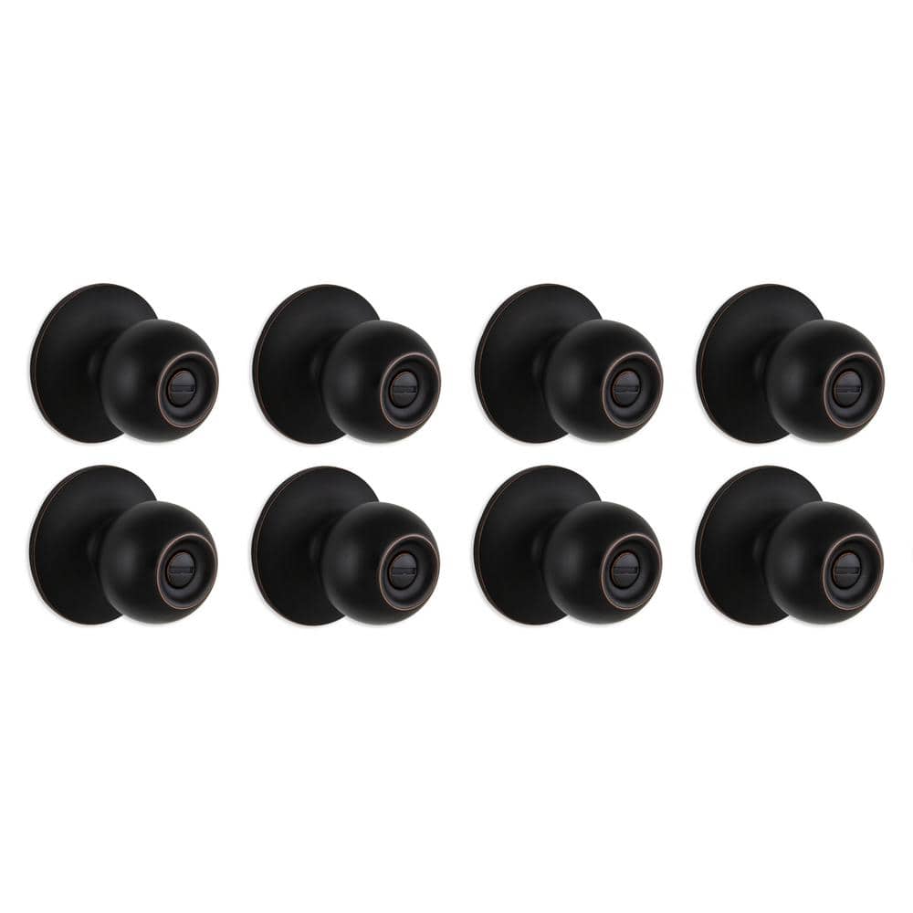 Saturn Aged Bronze Bed/Bath Door Knob 8-Pack
