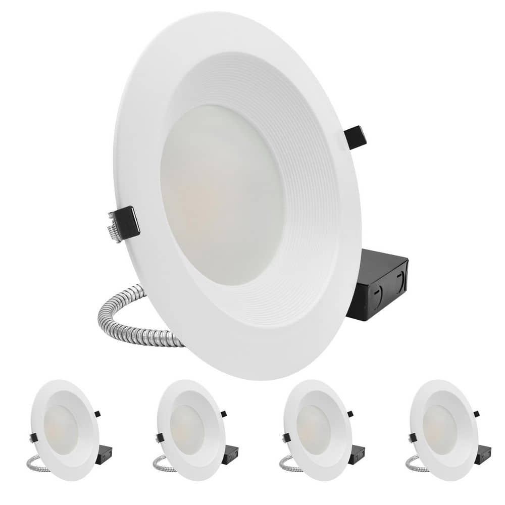 10 In. Integrated LED Commercial Recessed Light, 5CCT, Dimmable, 22W-37W, Up to 3700LM, IC Rated, 120-277V 4 Pack price history on PriceWatchPro