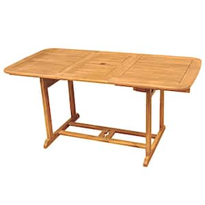 Boardwalk Brown Acacia Wood Extendable Outdoor Dining Table