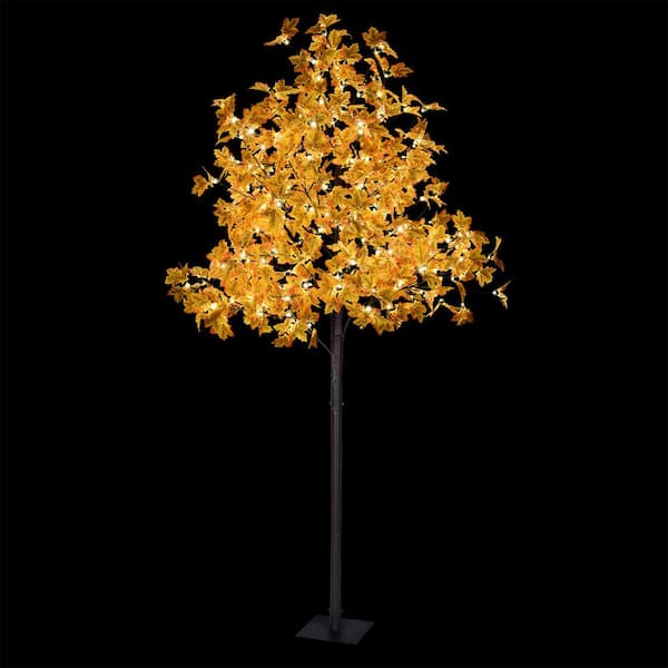 Lightshare 8 ft. Fall Decor Maple Tree with 264 Warm White Lights ...