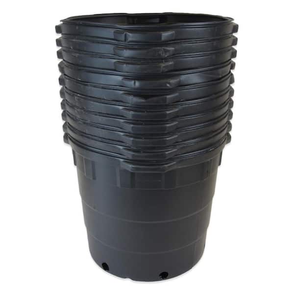 10pcs Plastic Plant Flower Pot Gallon Planter with Holes for Garden Outdoor 