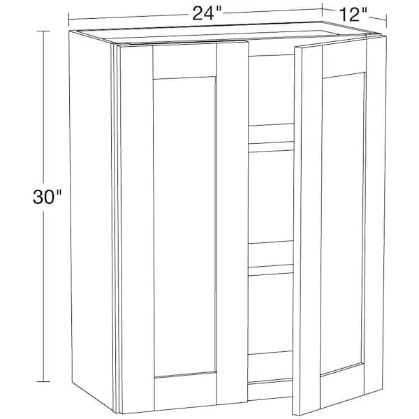 Contractor Express Cabinets Vessel Blue Shaker Stock Assembled Plywood Wall Corner Kitchen Cabinet Soft Close L (27 in. x 30 in. x 12 in.)