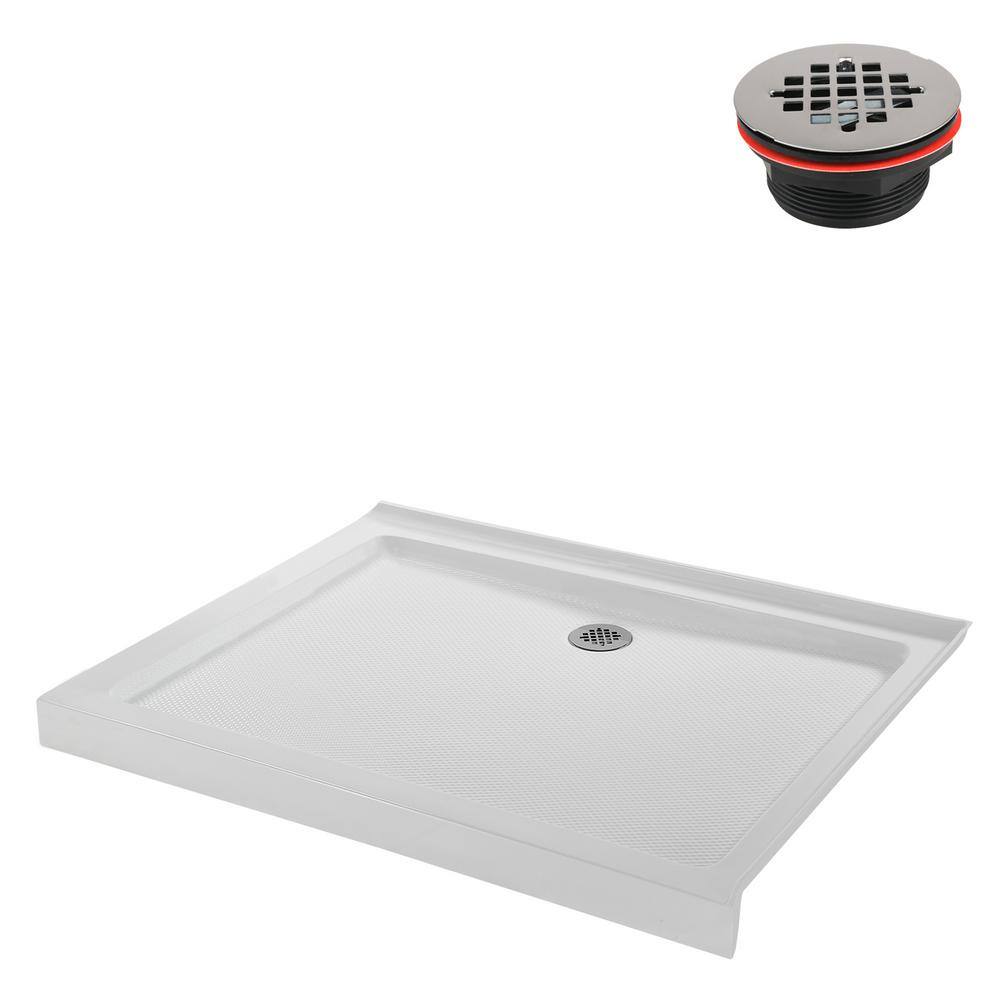 48'' x 36'' Glossy White Acrylic Rectangular Shower Base