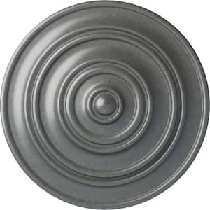 13-1/4 in. x 1/2 in. Classic Urethane Ceiling Medallion (Fits Canopies upto 4-1/8 in.), Hand-Painted Platinum