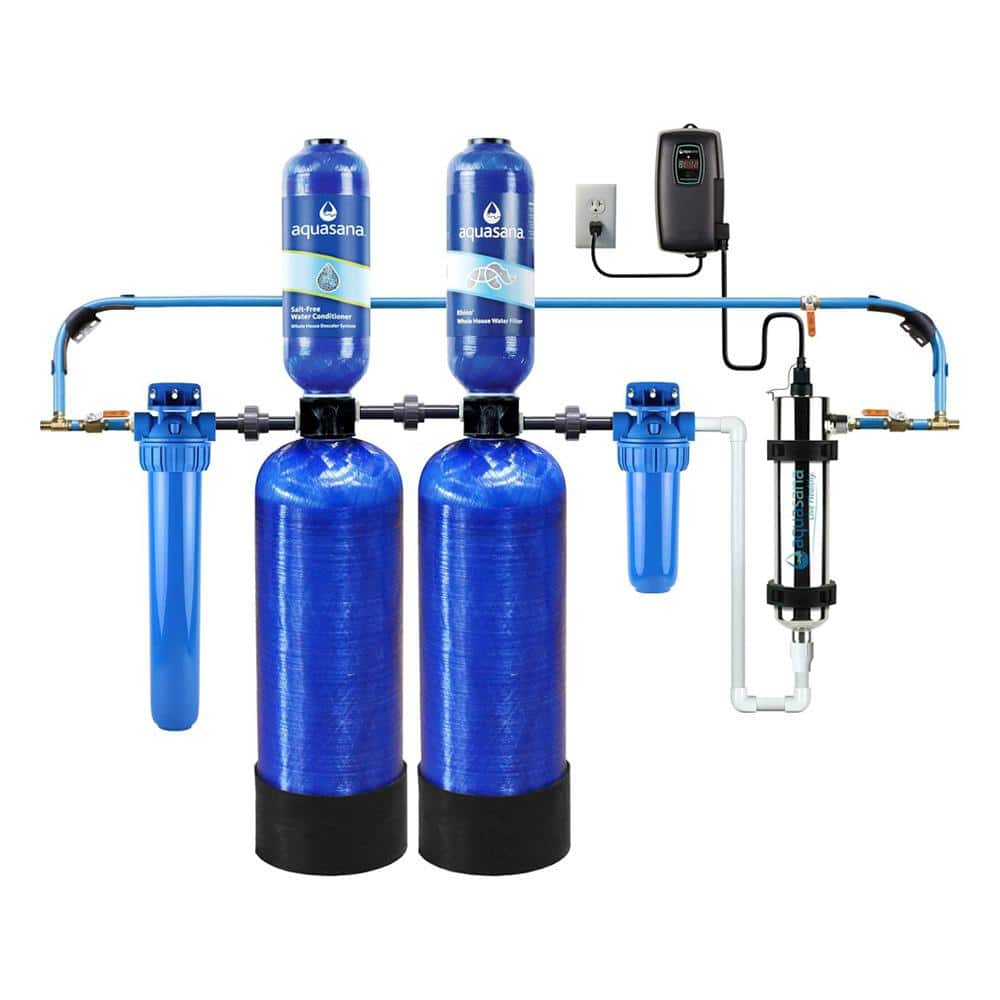 Aquasana Blue Whole House Well Water Filter System with UV Purifier