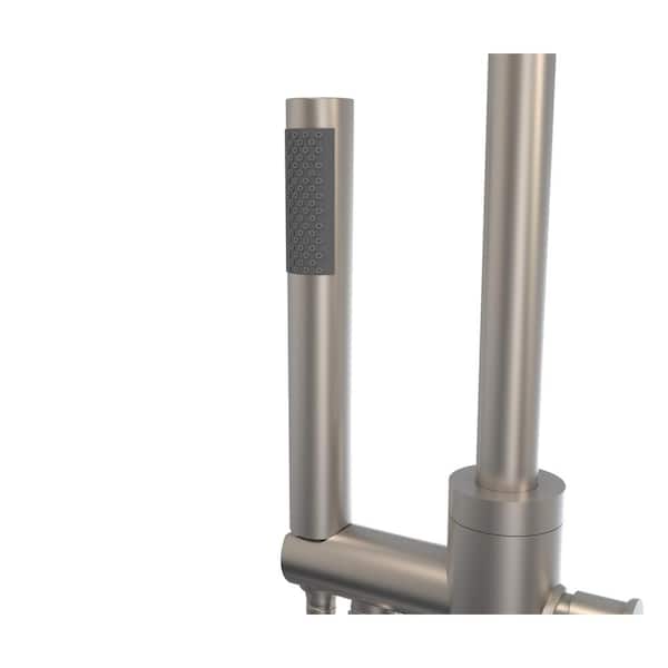 Linosa Single-Handle Freestanding Tub Faucet with Hand Shower in Brushed Nickel