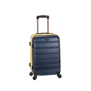 Melbourne 20 in. Expandable Carry on Hardside Spinner Luggage, Navy