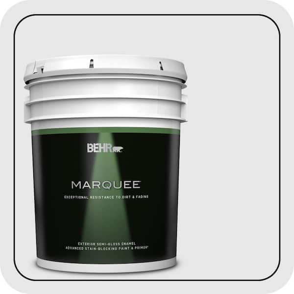 BEHR MARQUEE 5 gal. #PR-W09 Nimbus Cloud Semi-Gloss Enamel Exterior Paint & Primer