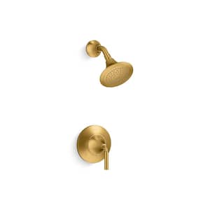 Tone 1-Handle Shower Faucet Trim Kit in Vibrant Brushed Moderne Brass (Valve Not Included)