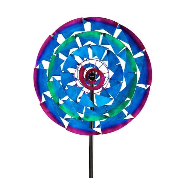 Evergreen 75 in. H Wind Spinner, Psyc Hedelic Blades