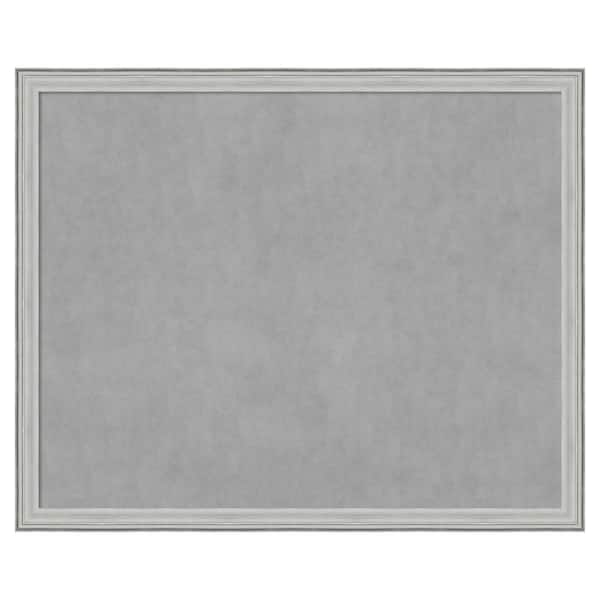 Amanti Art Bel Volto Silver 43 in. x 35 in. Framed Magnetic Board