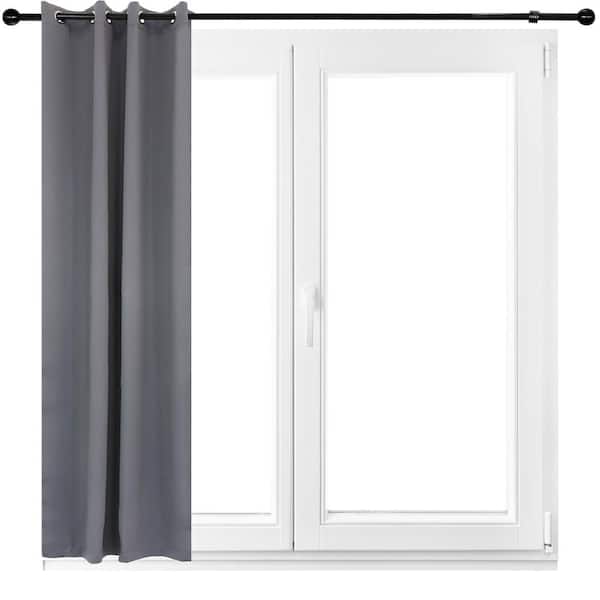 Sunnydaze Decor Indoor/Outdoor Blackout Curtain Panel with Grommet Top - 52 x 108 in (1.32 x 2.74 m) - Gray